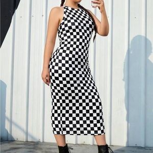 Black and White Checkered Dress